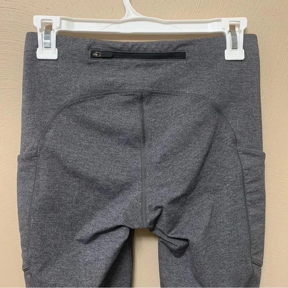 Lululemon Speed Up Crop 21" Heathered Black Size 6 W6AK6S - Picture 11 of 15